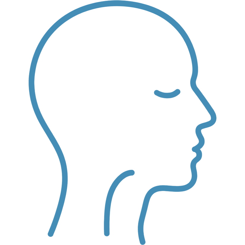 Icono patología de cabeza y cuello